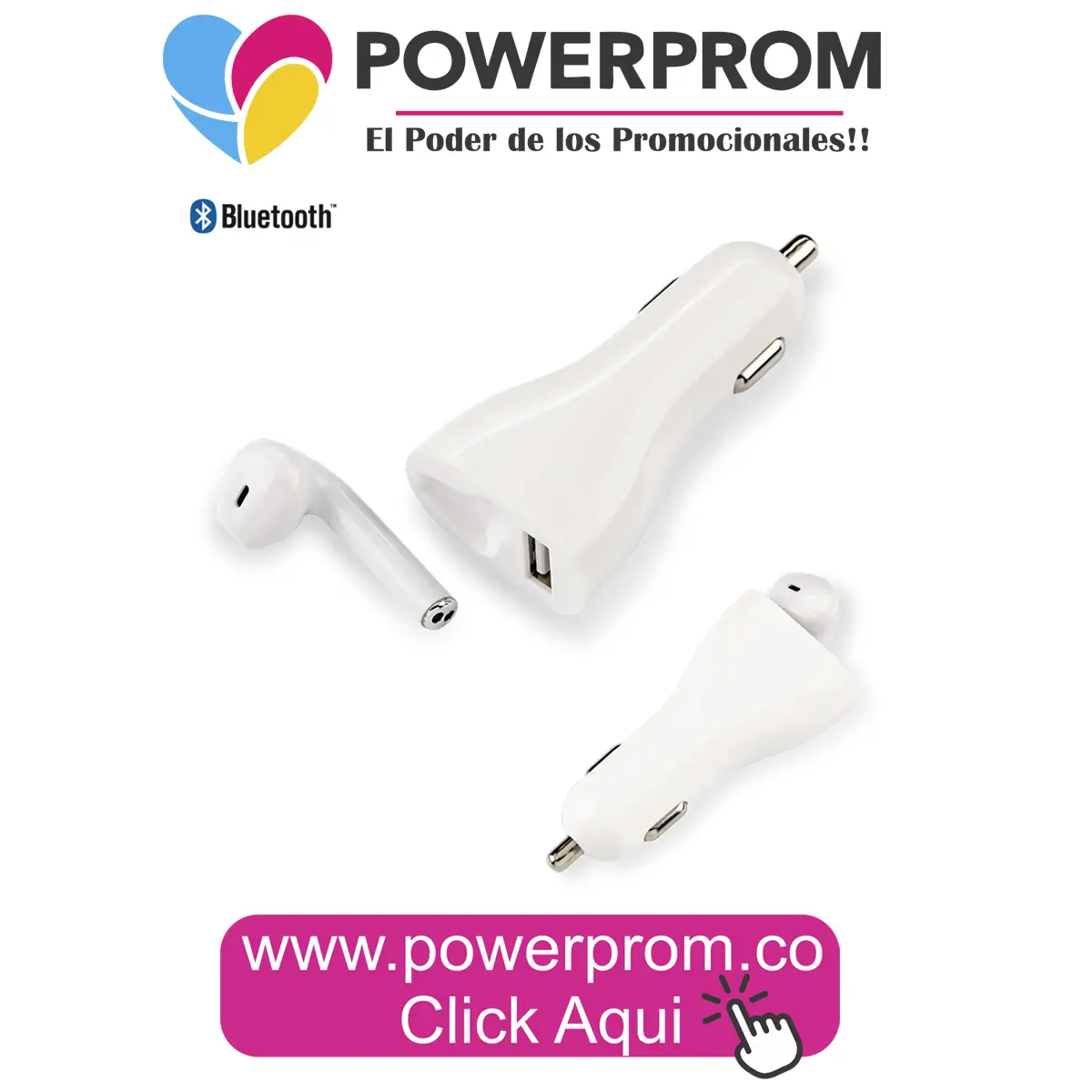 Audífono Bluetooth Manos Libres personalizado en Bogotá, Medellín, Cali y Barranquilla.