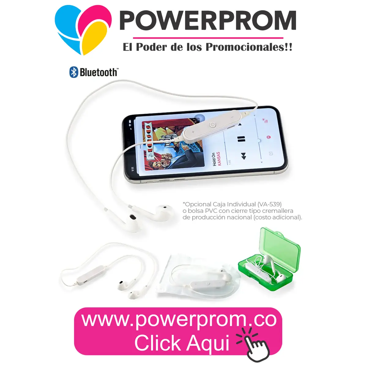 Audífonos Bluetooth Fresh personalizados en Bogotá y principales capitales