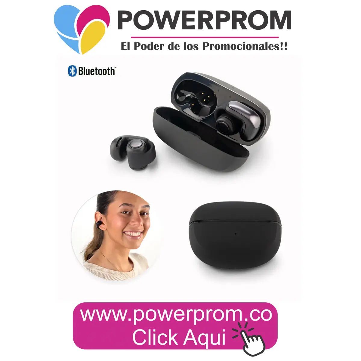 Audífonos Bluetooth Osmin personalizados en Bogotá y Colombia