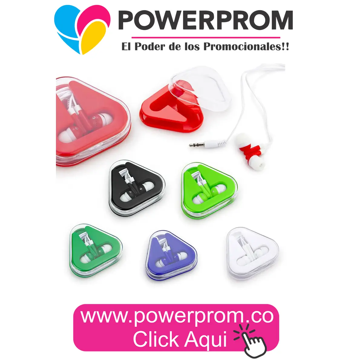 Audífonos Triangle personalizados en Bogotá y capitales de Colombia