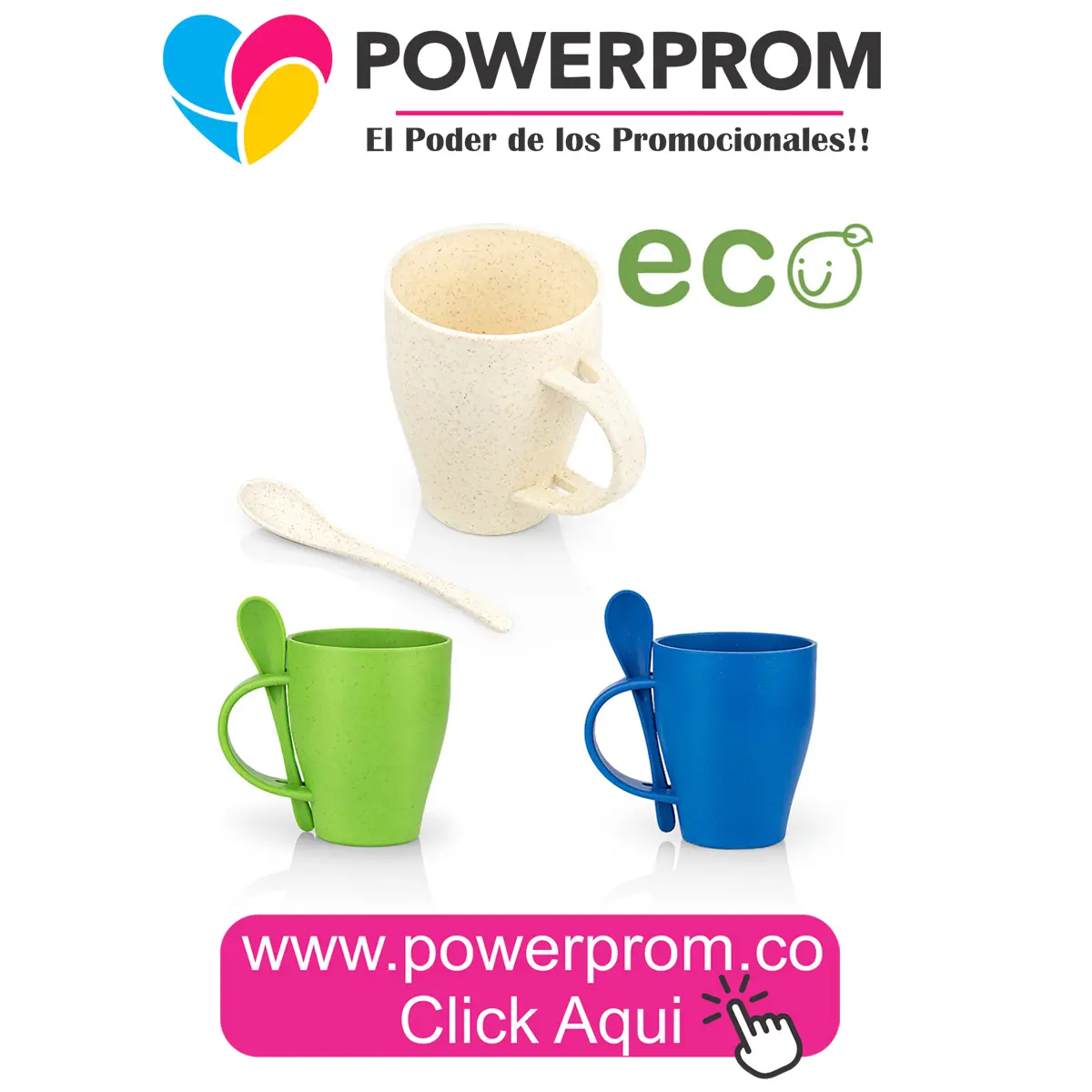 Mug ecológico Urban 350 ml personalizado en Bogotá, Medellín, Cali, Barranquilla y Cartagena.
