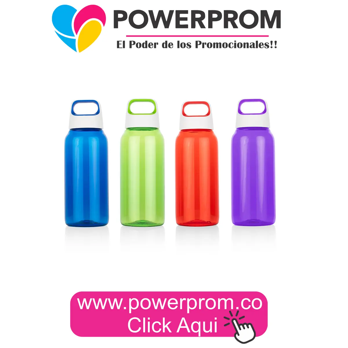 Botella promocional Oasis 500 ml personalizada en Bogotá, Medellín, Cali, Barranquilla y Cartagena.