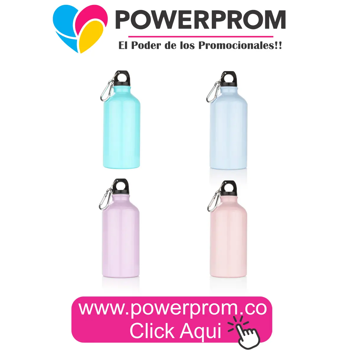 Botella Miles Pastel 550 ml personalizada en Bogotá, Bucaramanga, Cali, Medellín y Barranquilla.