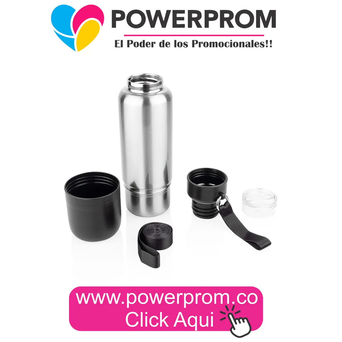 Botella Cord promocional 500 ml personalizada en Bogotá, Medellín, Cali, Barranquilla y Cartagena.