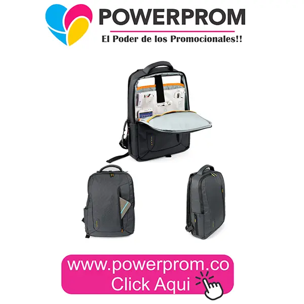 Morral Porta Laptop Victoria 13 litros – Regalo empresarial y promocional en Bogotá, Medellín, Cali, Barranquilla y Bucaramanga – Powerprom