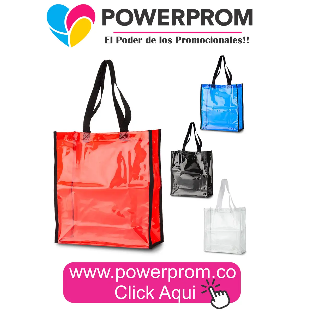 Bolsa plástica Ruffus personalizada con logo para empresas en Bogotá y principales capitales.