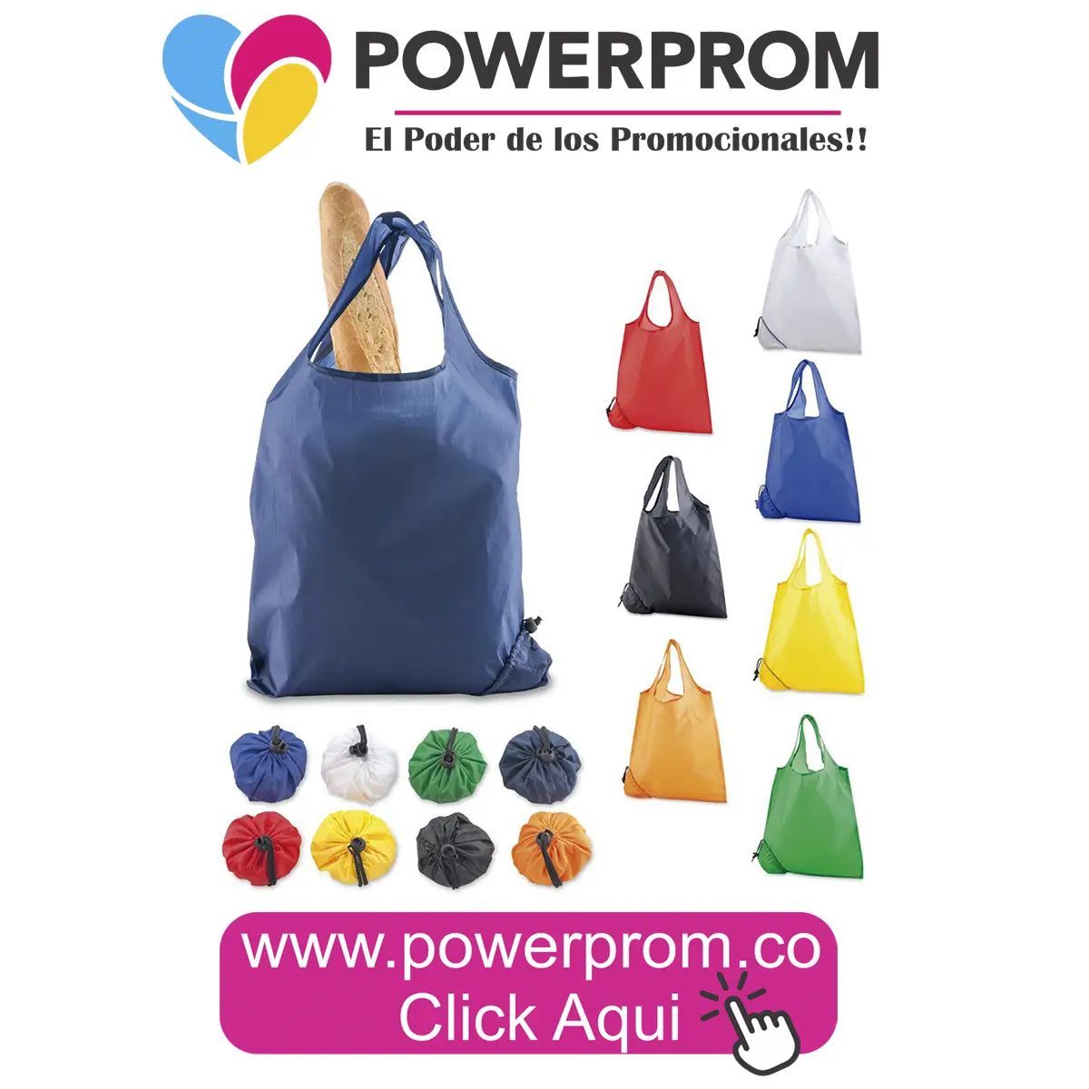 Bolsa plástica Market personalizada para publicidad en Bogotá y ciudades principales