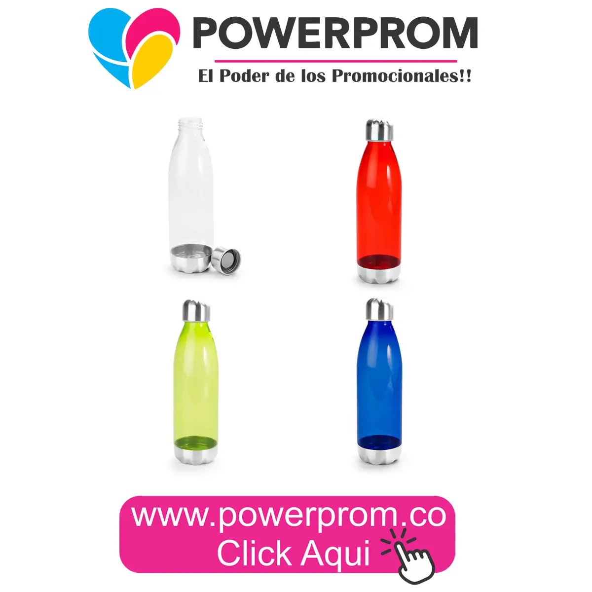 Botella Deportiva Chic 750 ml personalizada con logo en Colombia