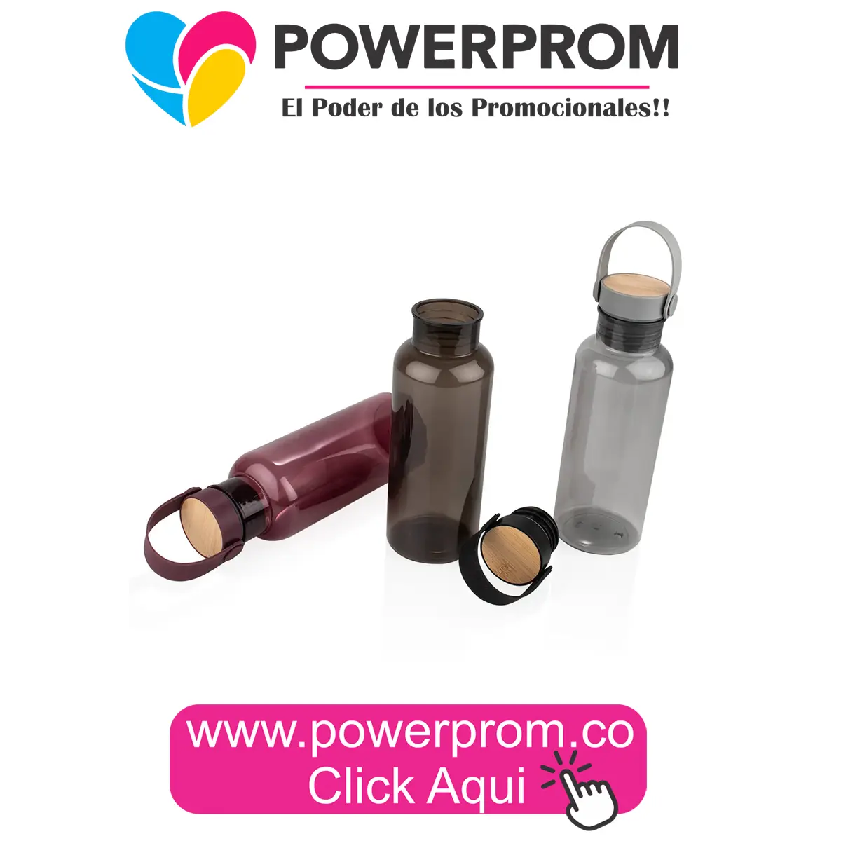 Botella Dominion 650 ml personalizada con tapa segura