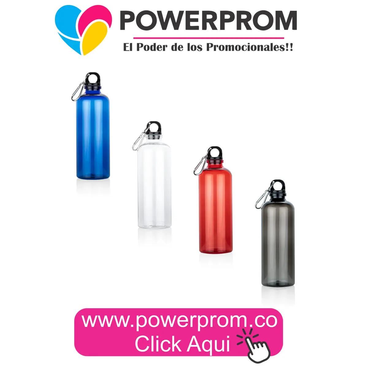 Botella plástica Miles 700 ml personalizada con logo