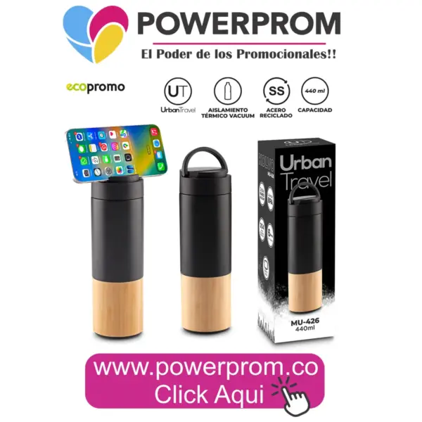 Botilito metálico Kolvo Urban Travel 440 ml personalizado