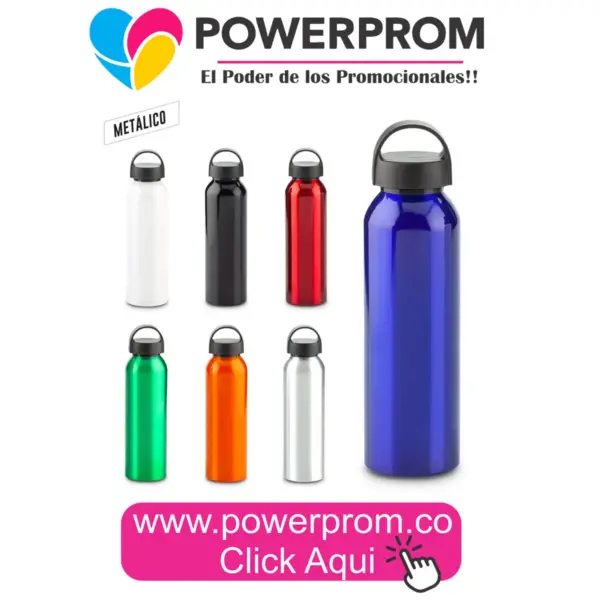 Botilito metálico Marcello 800 ml personalizado en Bogotá, Medellín, Cali, Cartagena y Barranquilla.