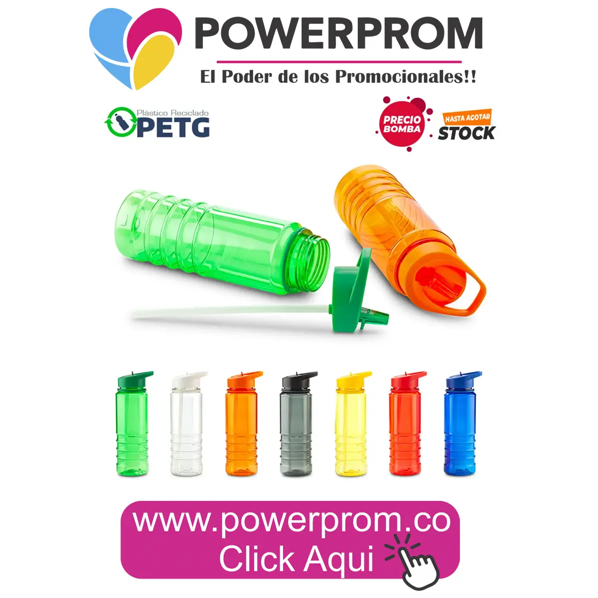 Botilito Avalon PET 750 ml personalizado para empresas