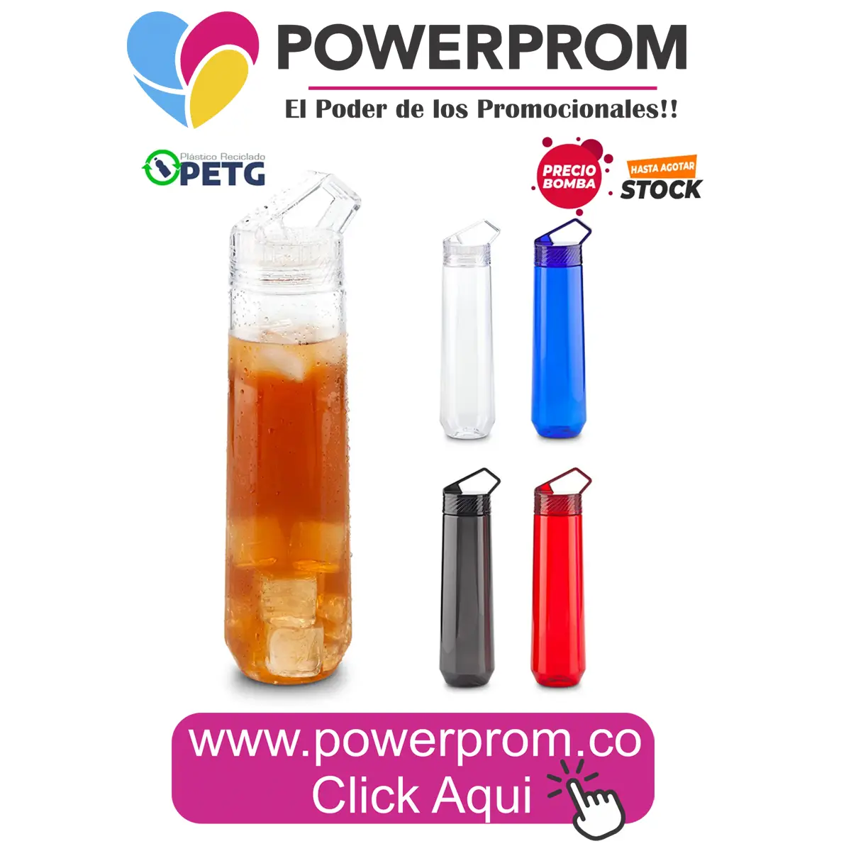 Botilito plástico Cory 900 ml PETG personalizado