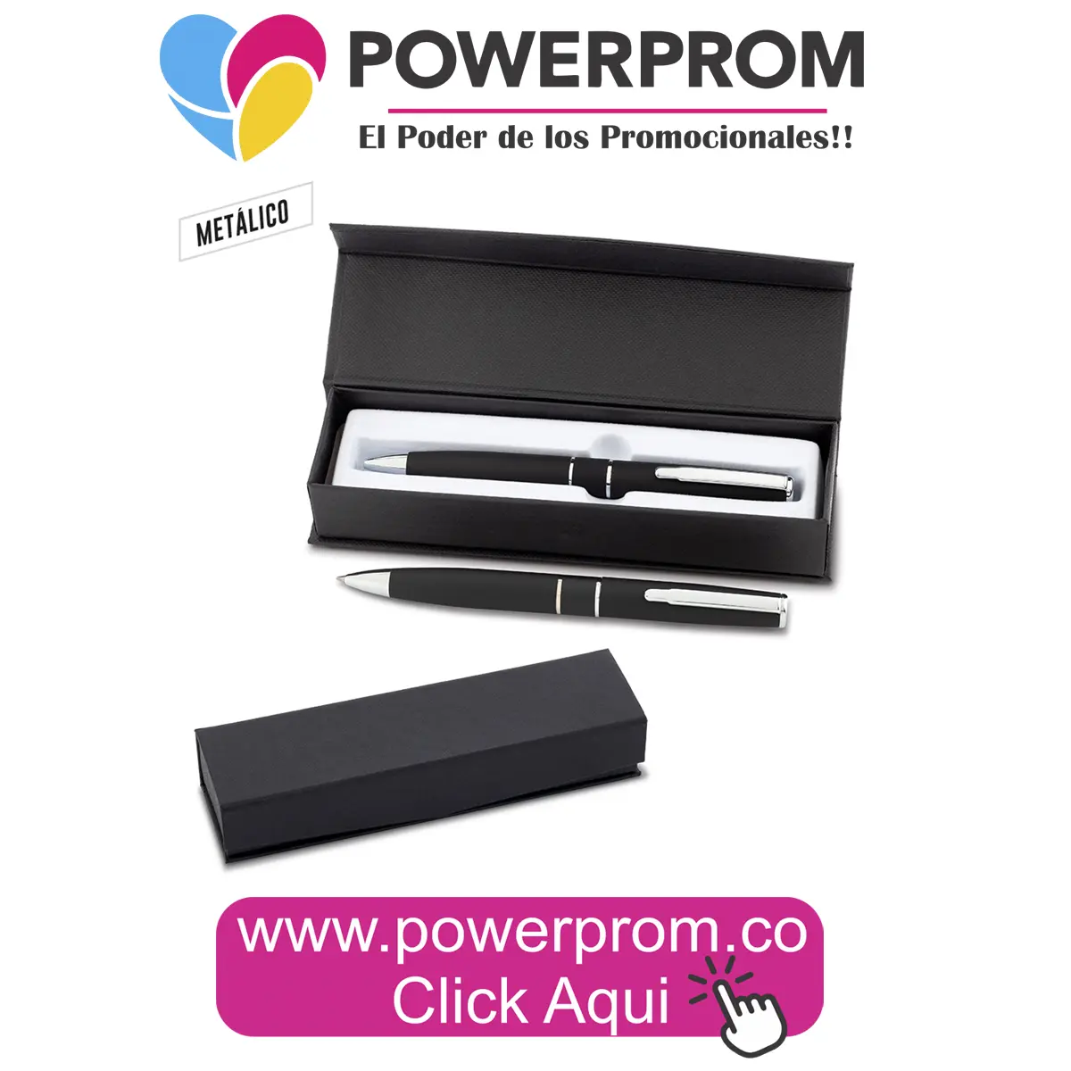 Buckingham Bolígrafo metálico de lujo personalizado con logo – Colombia