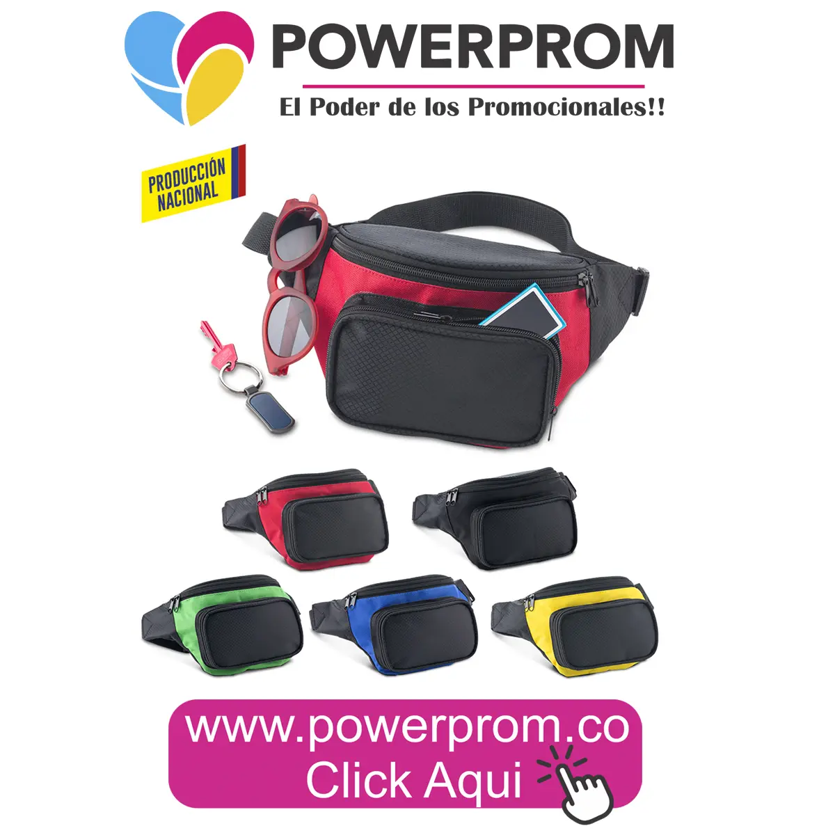 Canguro Gemini con doble compartimento y logo