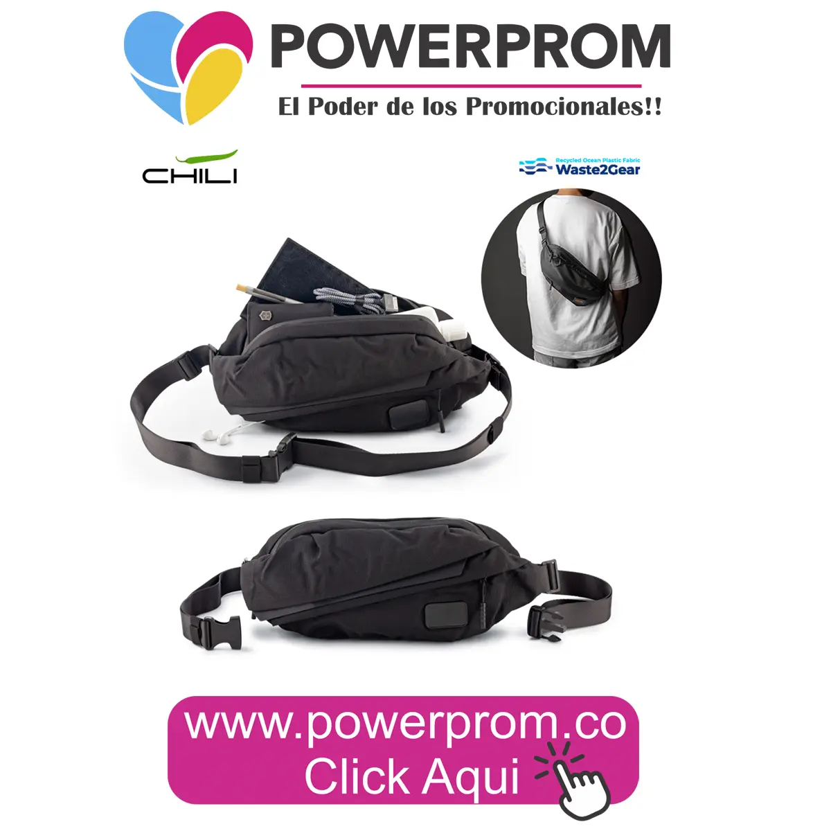 Canguro Master Ocean color azul con logo