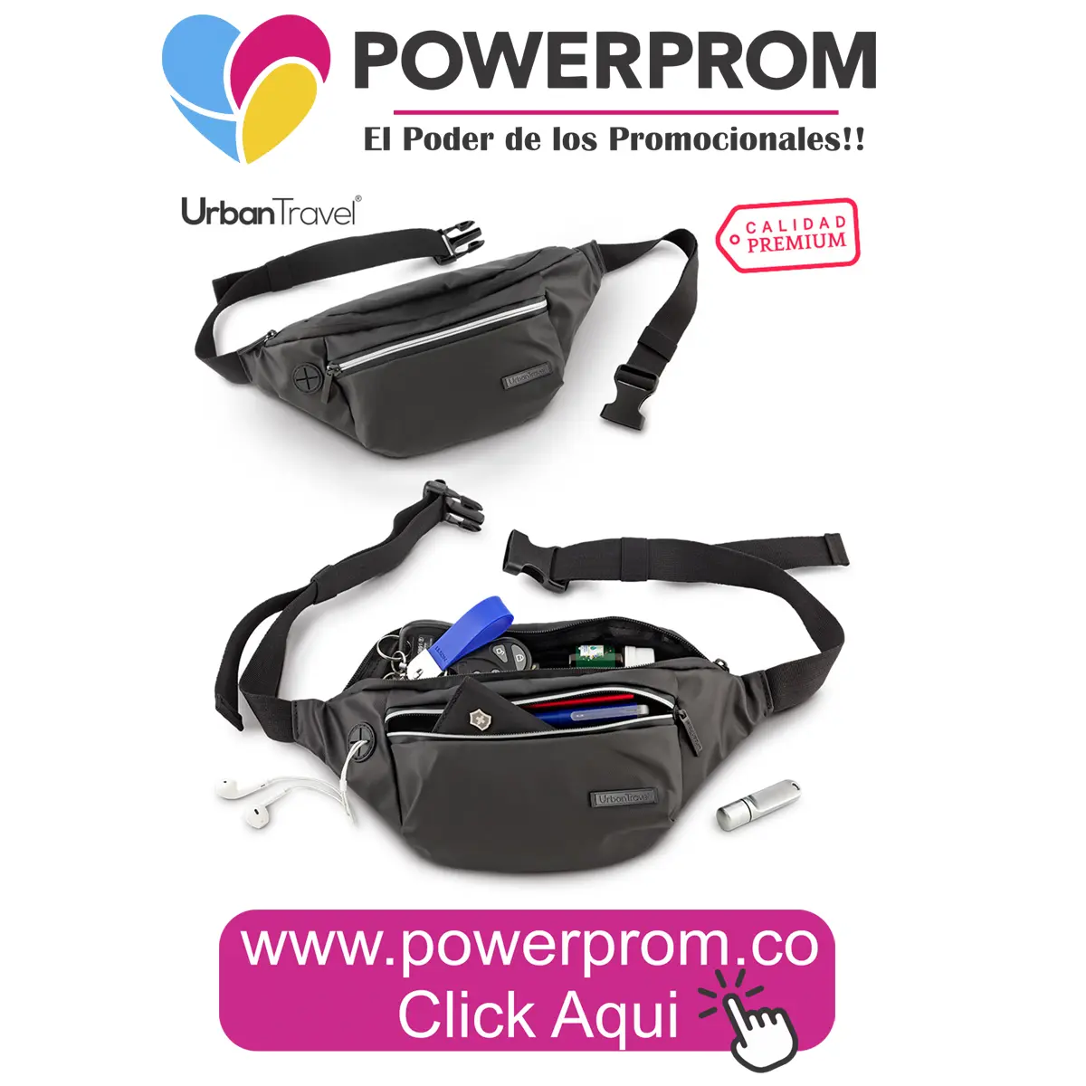 Canguro Strike urbano con logo impreso