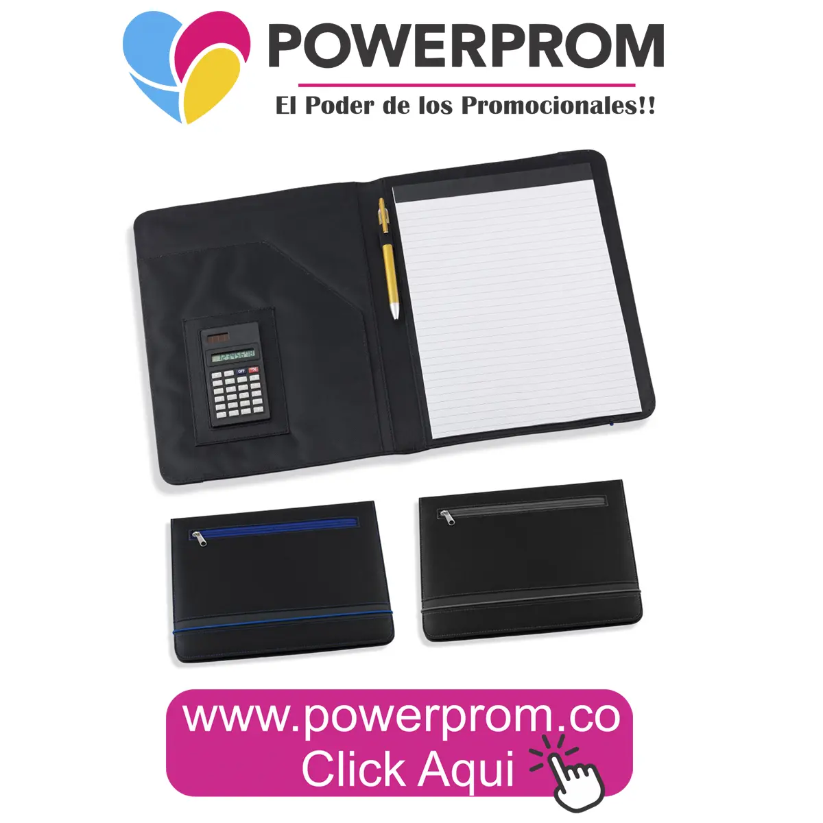 Carpeta ejecutiva A4 Crown con logo corporativo