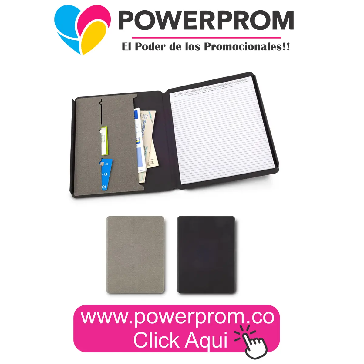 Carpeta Flap con solapa y logo corporativo