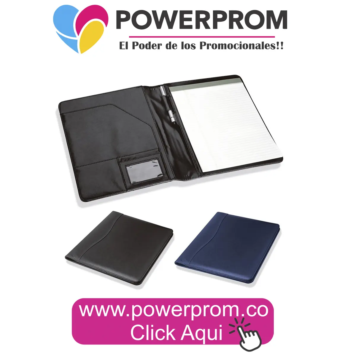 Carpeta sencilla de PVC con logo impreso
