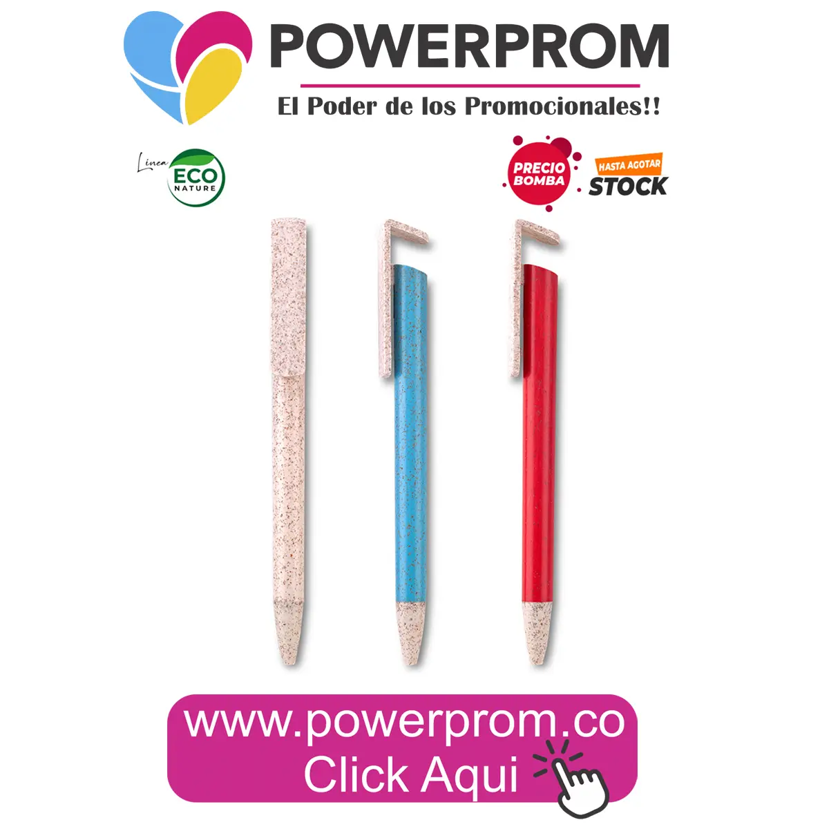 Esfero Ducal Eco personalizado en bambú o papel reciclado