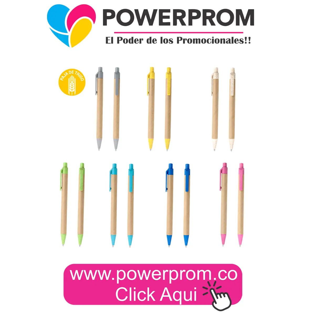 Esfero Mississippi ecológico en paja de trigo