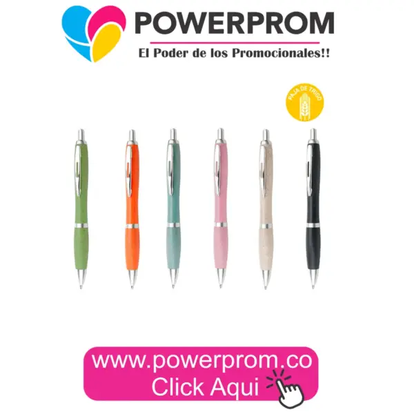 Bolígrafo Manchester ecológico en paja de trigo personalizado