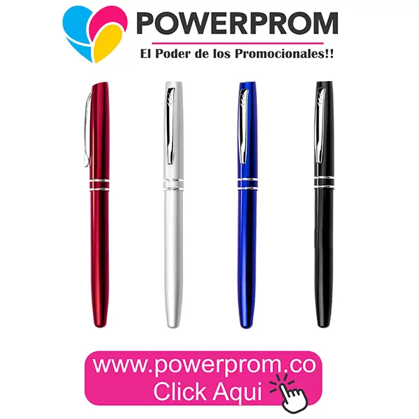 Bolígrafo Zante con logo para empresas en Bogotá y capitales colombianas.