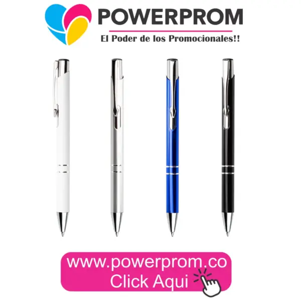 ES0954 Bolígrafo Montreal Aluminio personalizado con grabado láser – Colombia
