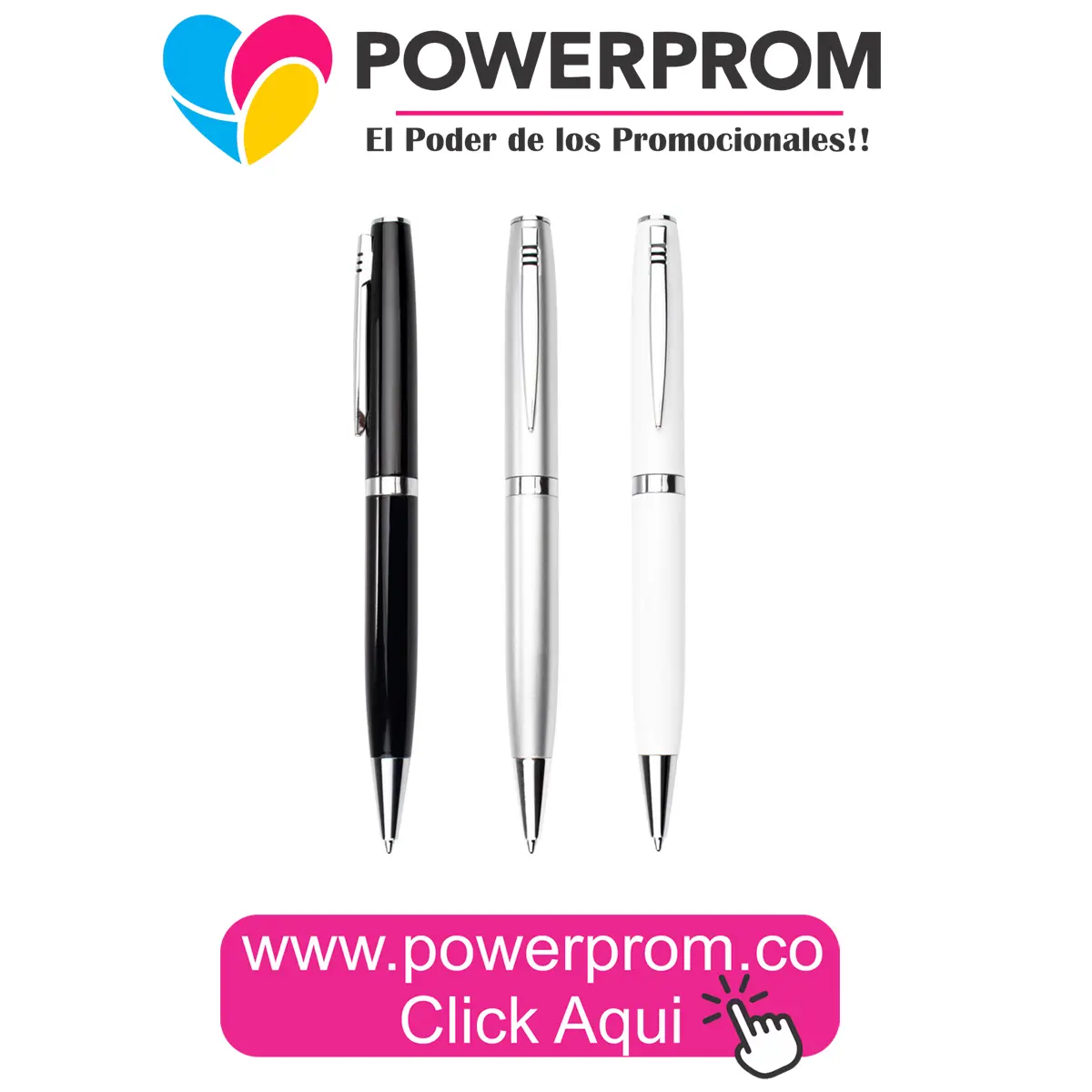 Bolígrafo Trap metálico personalizado – PowerProm Colombia