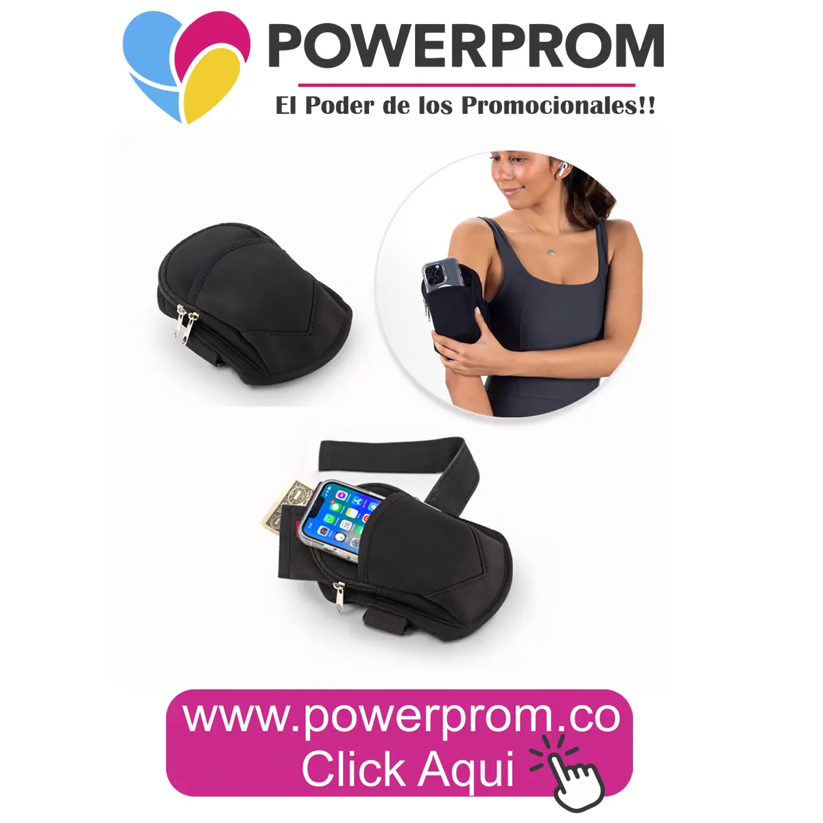 Funda portacelular deportiva Marathon con logo