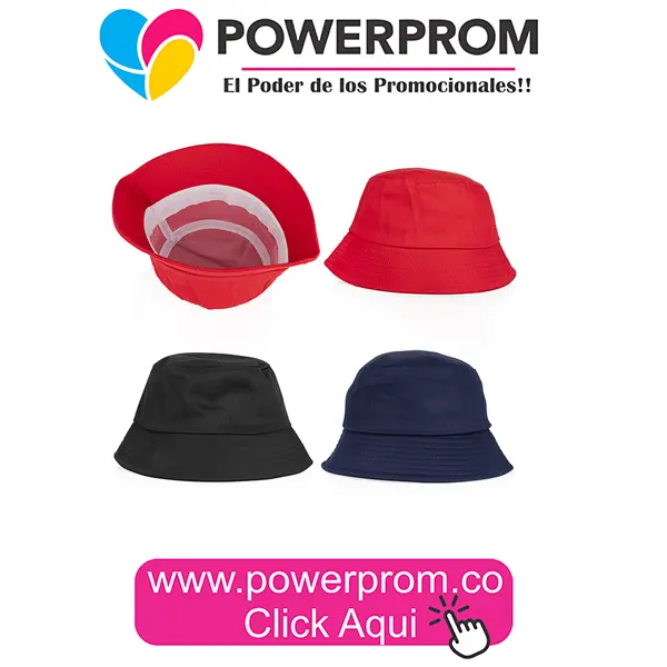 Sombrero pesquero publicitario personalizado con logo para empresas en Colombia