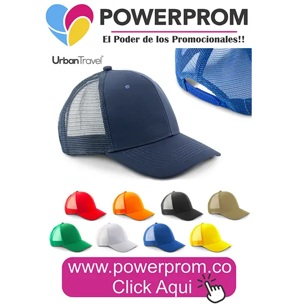 Gorra Mesh Urban personalizada con bordado para empresas en Bogotá y Medellín