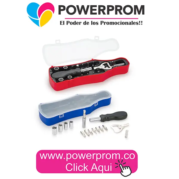 Set de Herramientas Soda promocional con logo empresarial en Bogotá y Medellín