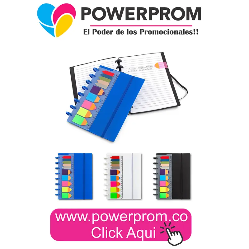 Libreta plástica Klio personalizada con logo empresarial