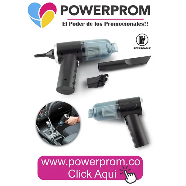 Mini aspiradora Lautus promocional personalizada en Bogotá, Medellín y Cali