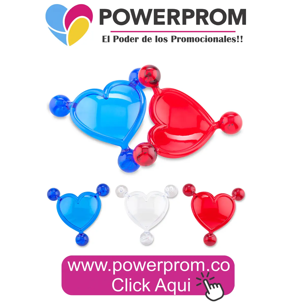 Masajeador corazón personalizado en Bogotá y principales capitales.