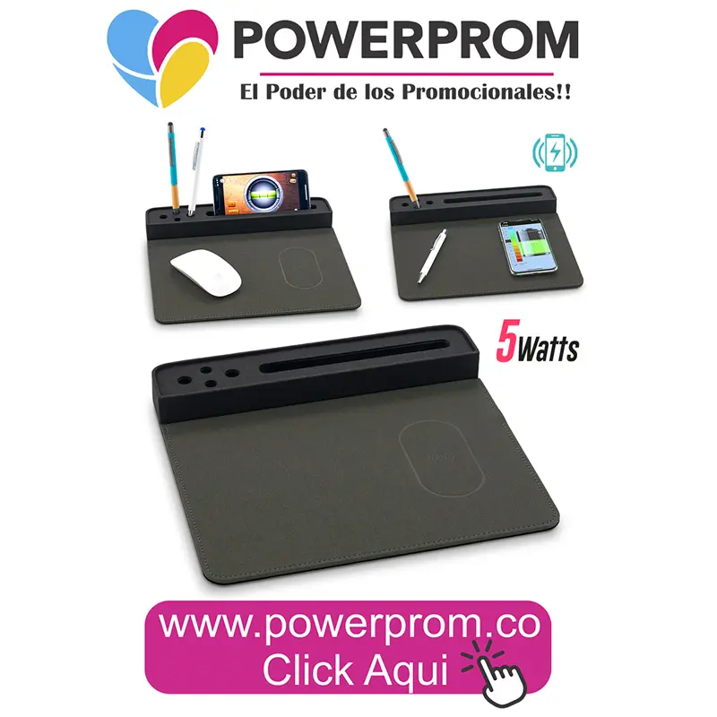 mouse pad con cargador inalámbrico mylo