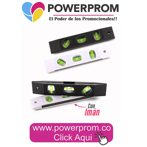 Nivelador con imán personalizado para empresas en Bogotá, Medellín y Cali