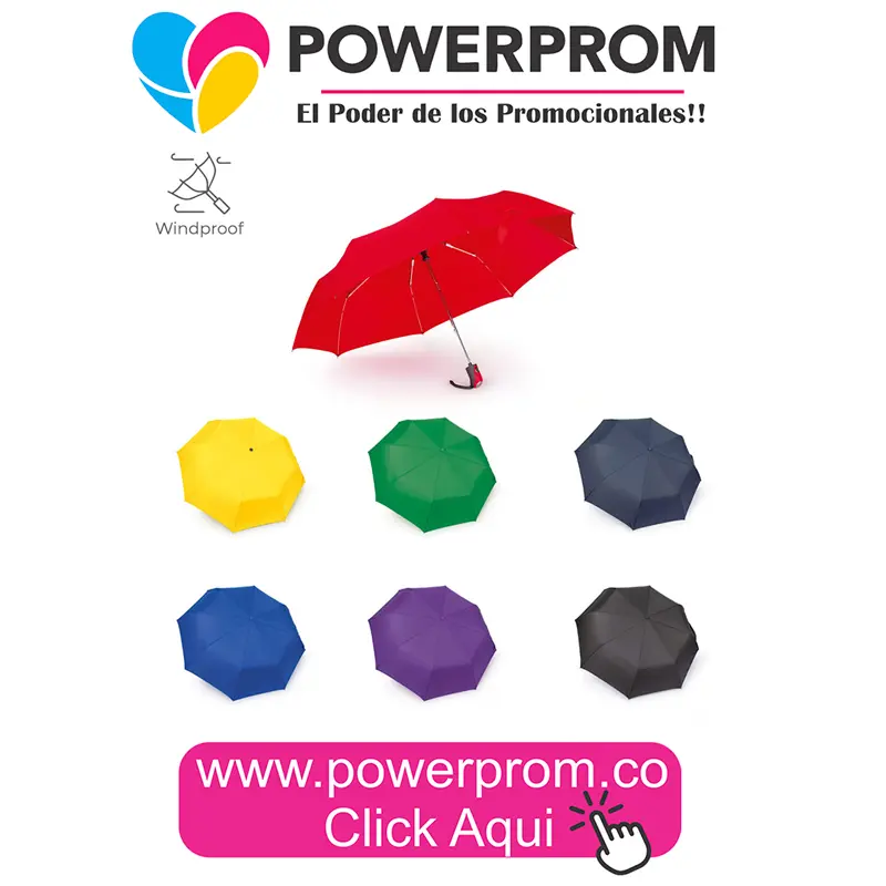 Paraguas 21 Luxury personalizado en Bogotá, Cali, Medellín