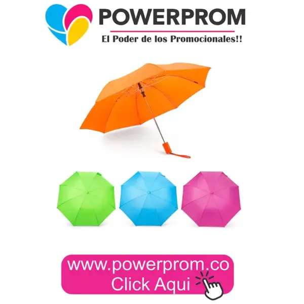 Paraguas 21 Neón personalizado con logo para empresas en Bogotá, Medellín, Cali y Barranquilla