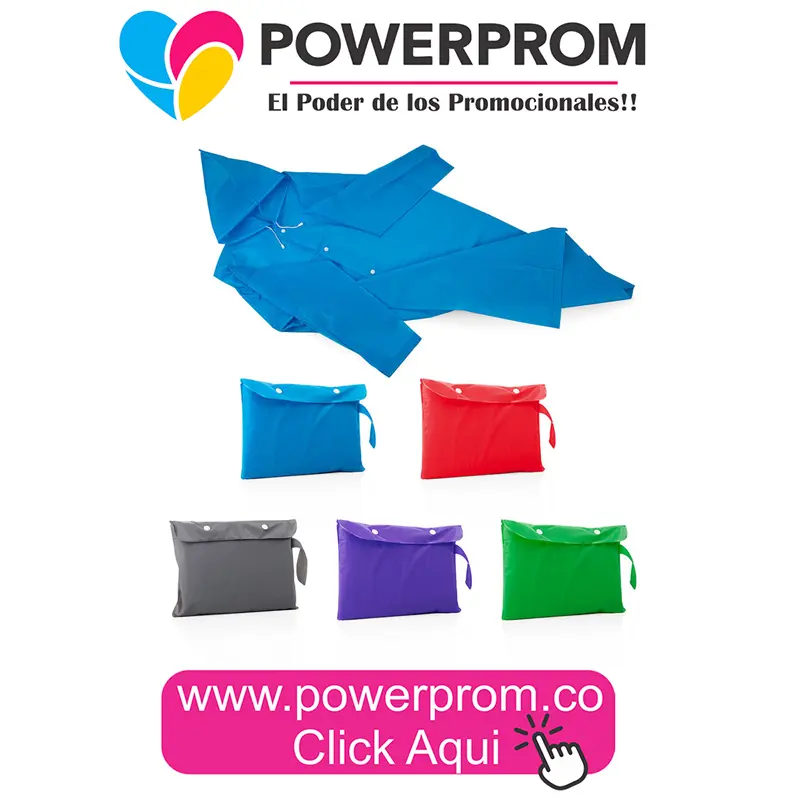 Capa para Lluvia Rain personalizada en Bogotá, Medellín y Cali