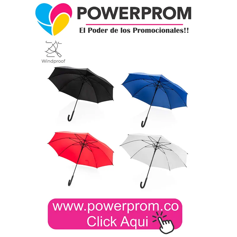 Paraguas 23 Kahlo con logo en Bogotá, Cali y Medellín