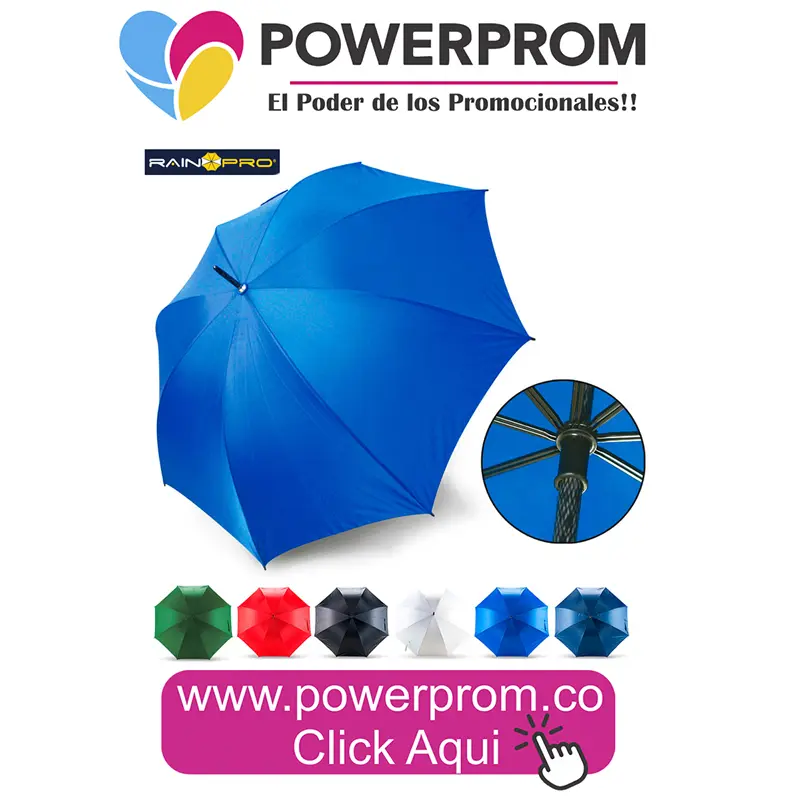 Paraguas Golf II 30 con logo en Bogotá, Cali y Medellín