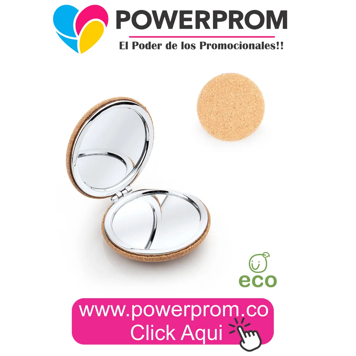 Espejo ecológico Princess personalizado en Bogotá, Medellín, Cali, Cartagena y Barranquilla.