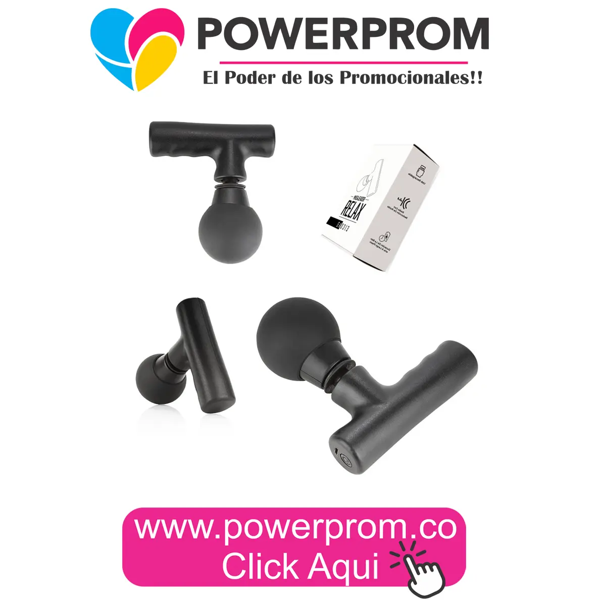 Masajeador Relax personalizado en Bogotá y principales ciudades.