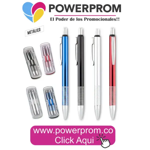 SET DICKENS Bolígrafo y Portaminas personalizados – set metálico ejecutivo en Colombia