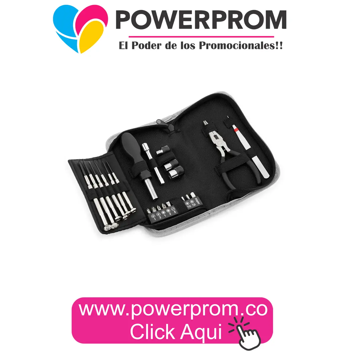 Set de herramientas Tool 24 promocional en Bogotá, Medellín, Cali y Cartagena.