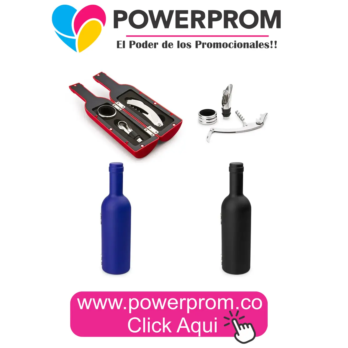 Set vino bottle personalizado en Engativá, Suba, Chapinero, Medellín y Cali